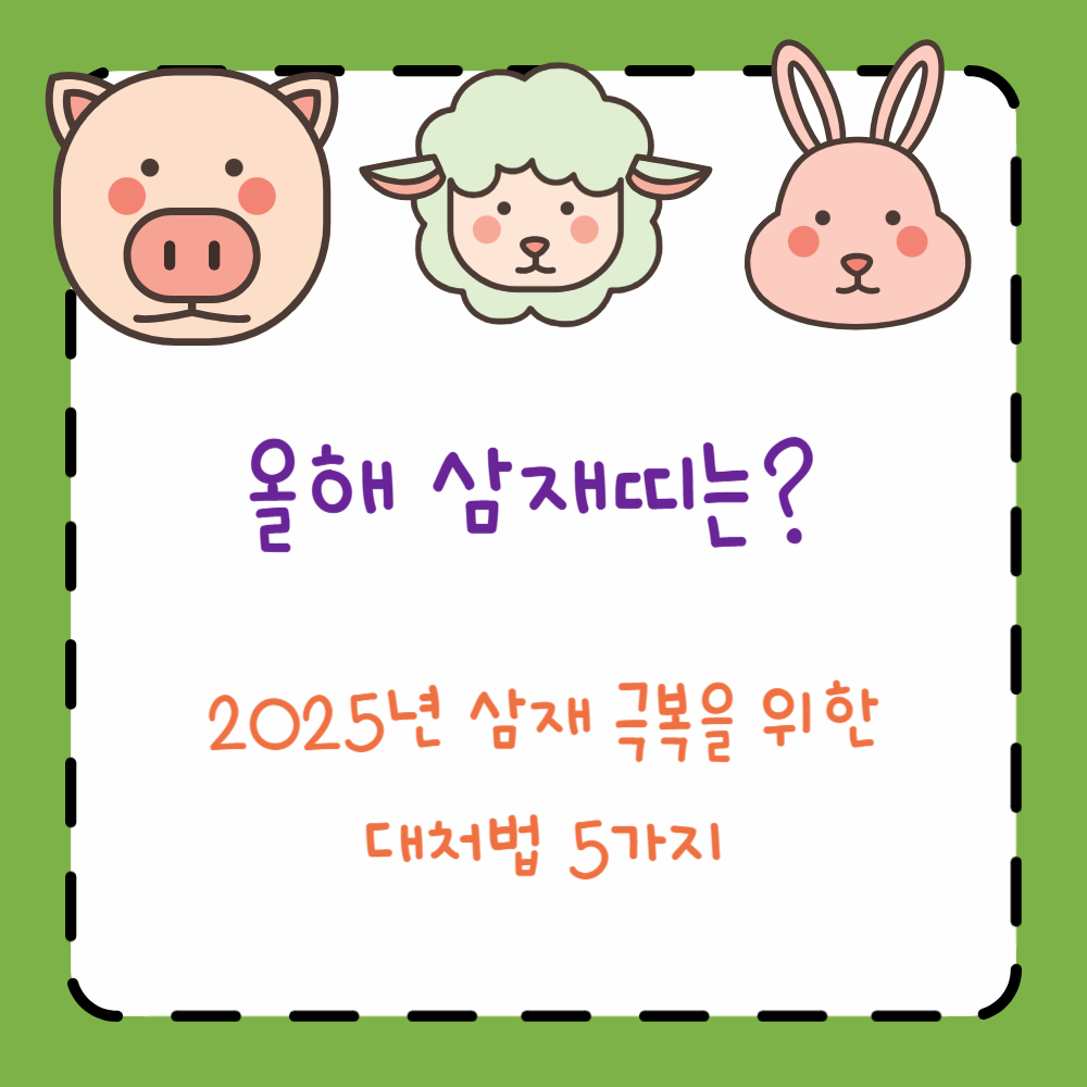 올해 삼재띠는? 2025년 삼재 극복을 위한 대처법 5가지 PPT