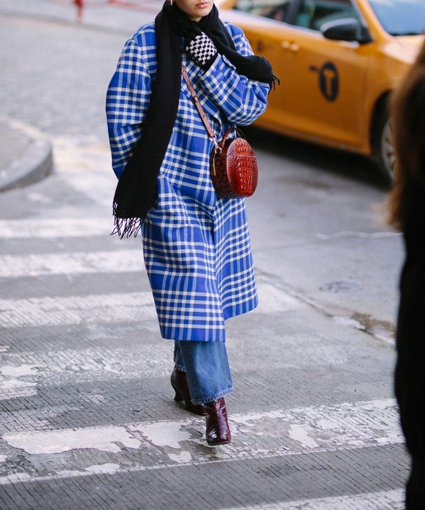 체크패턴 아우터 스타일