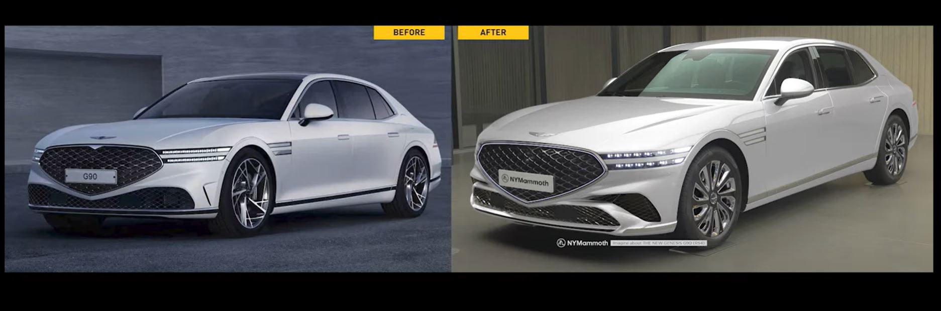 제네시스 G90 페이스리프트 예상도