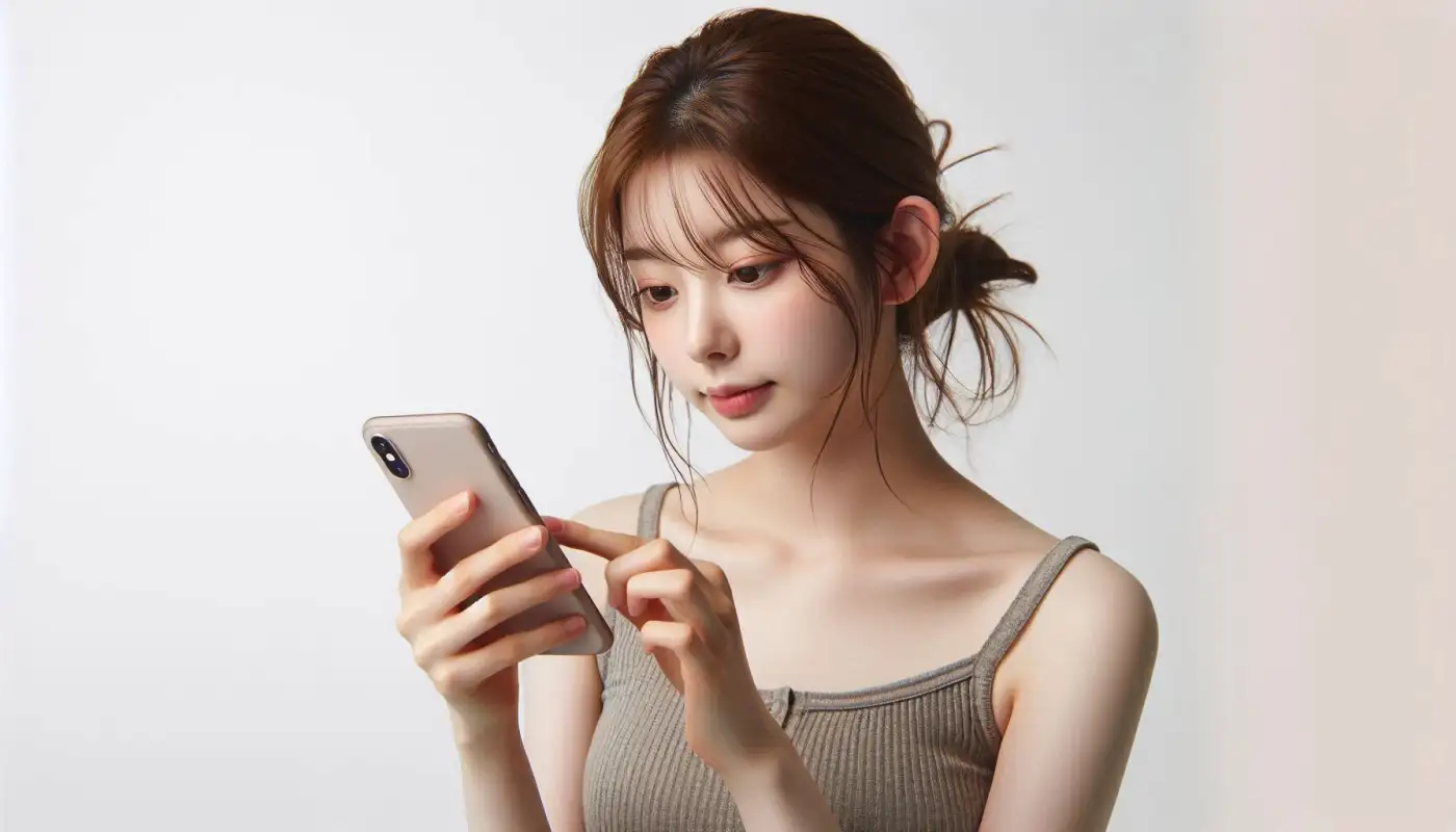 기업은행-모바일-신분증-등록-방법을-알아보는-여성의-모습