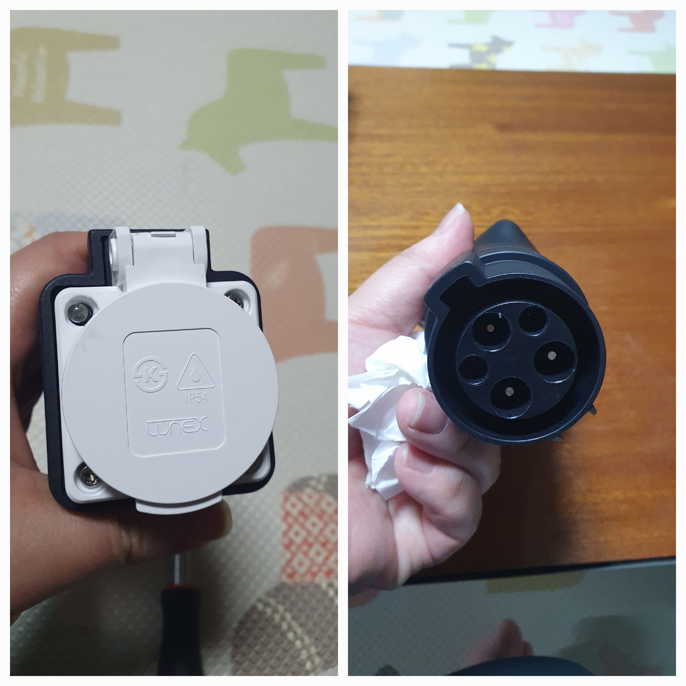 알리발 트위지 충전젠더 220V 콘센트 부분은 한국형으로 교체함! 교체 성공!