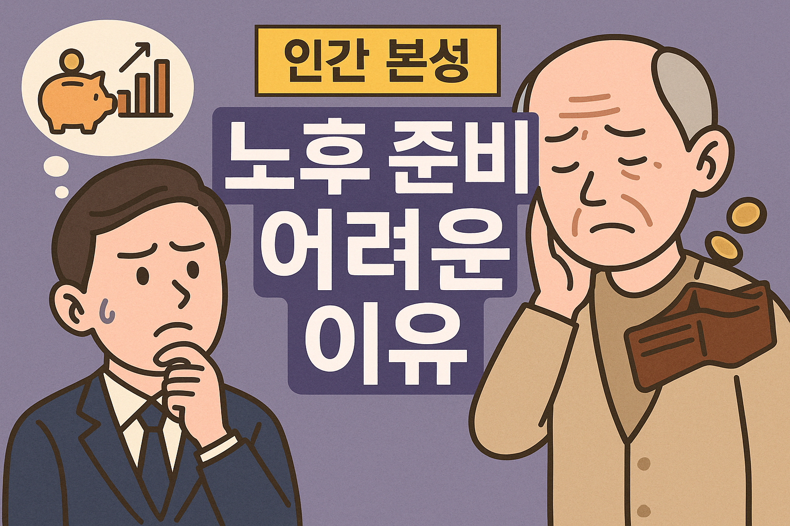 인간 본성(미래 준비와 상충)에 관해: 노후 준비 어려움 이유