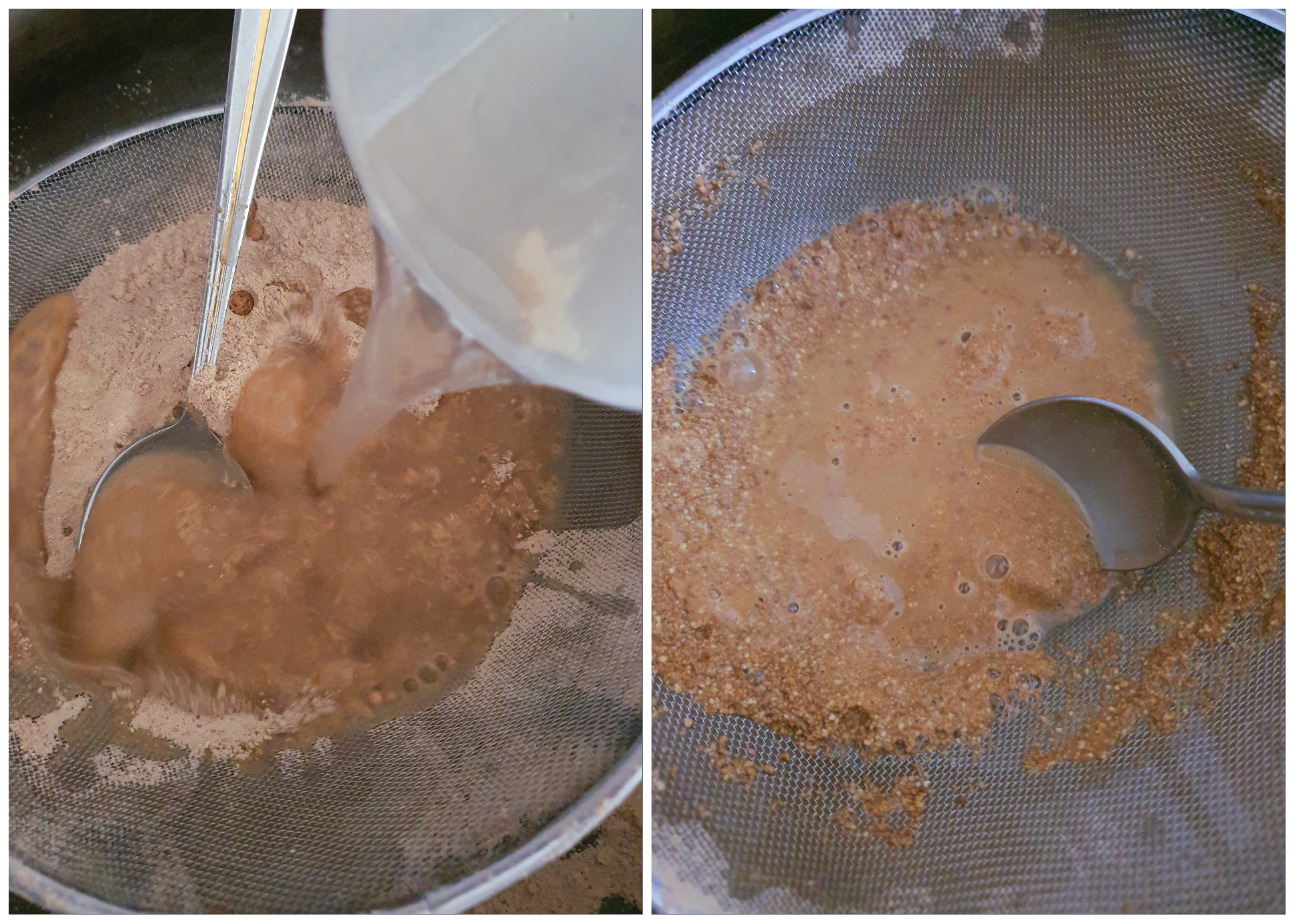 도토리-가루를-뭉침-없이-물에-풀어줍니다.