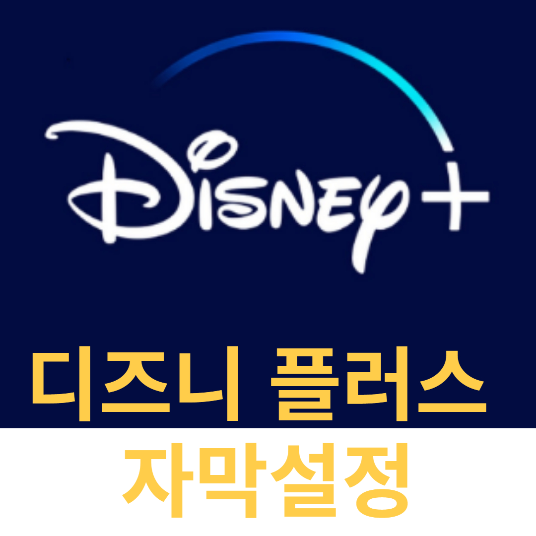 디즈니플러스 로고와 자막설정 글자