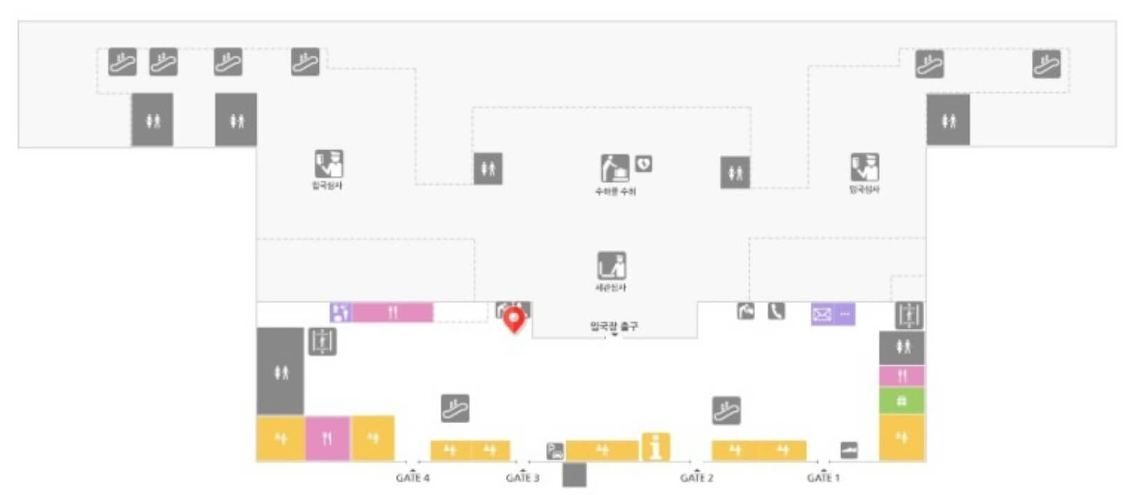 김해공항 즉석사진촬영기 위치안내