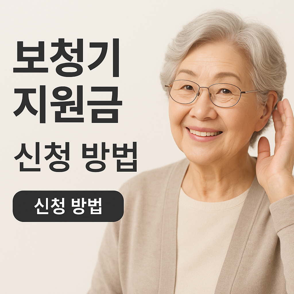 보청기 지원금 신청 방법