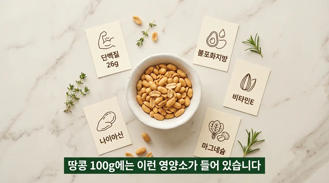 땅콩 영양 성분 단백질 불포화지방 비타민E 나이아신 함량