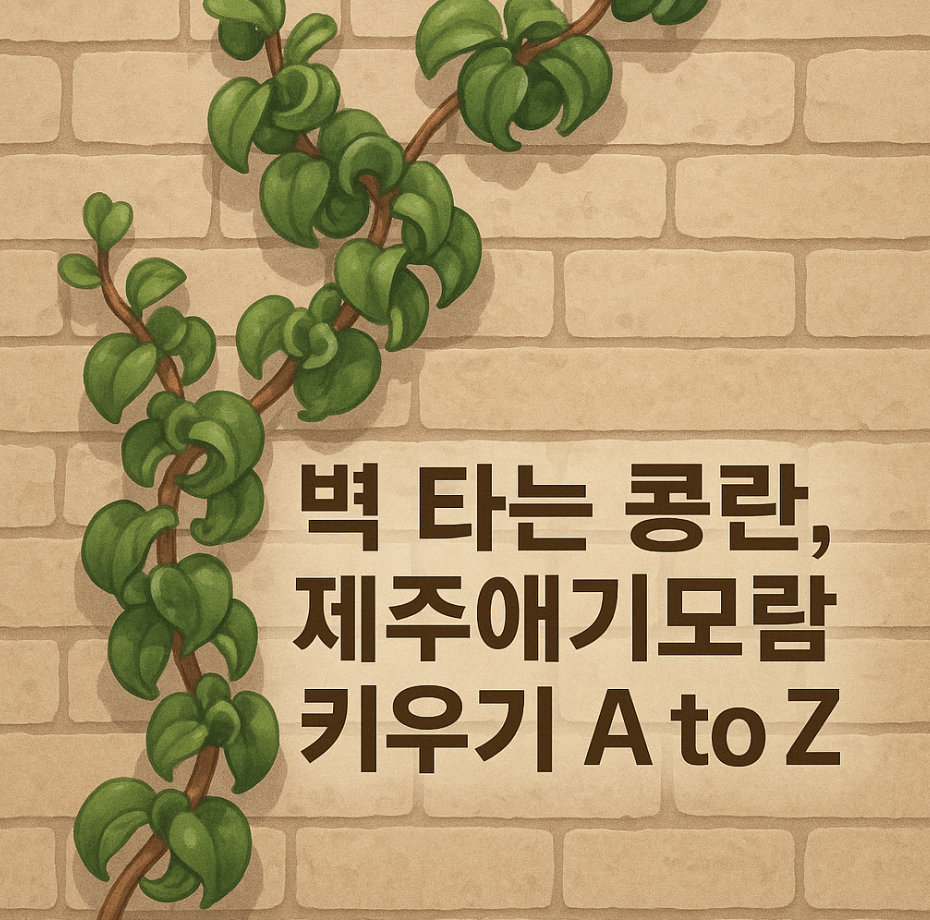 벽 타는 콩란, 제주애기모람 키우기 A to Z