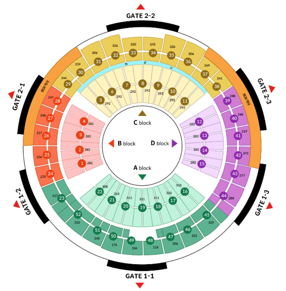 2024 성시경 연말 콘서트 좌석배치도