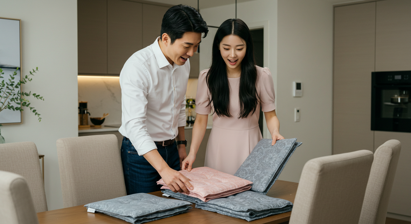 식탁의자 방석커버