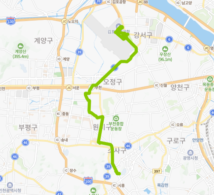 부천-서울-71번-버스-노선-지도