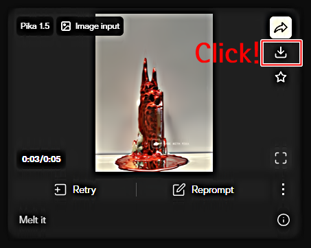 Pikaffects 비디오 생성 결과 다운로드│피카아트 피카 1.5