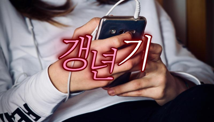 갱년기 텍스트사진