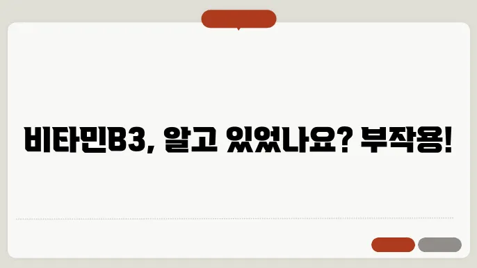 비타민B3 부작용