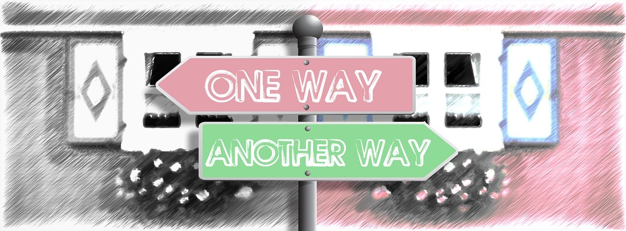 one way, another way 표지판