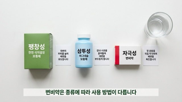 변비약 팽창성 삼투성 자극성 하제 종류 비교 상세