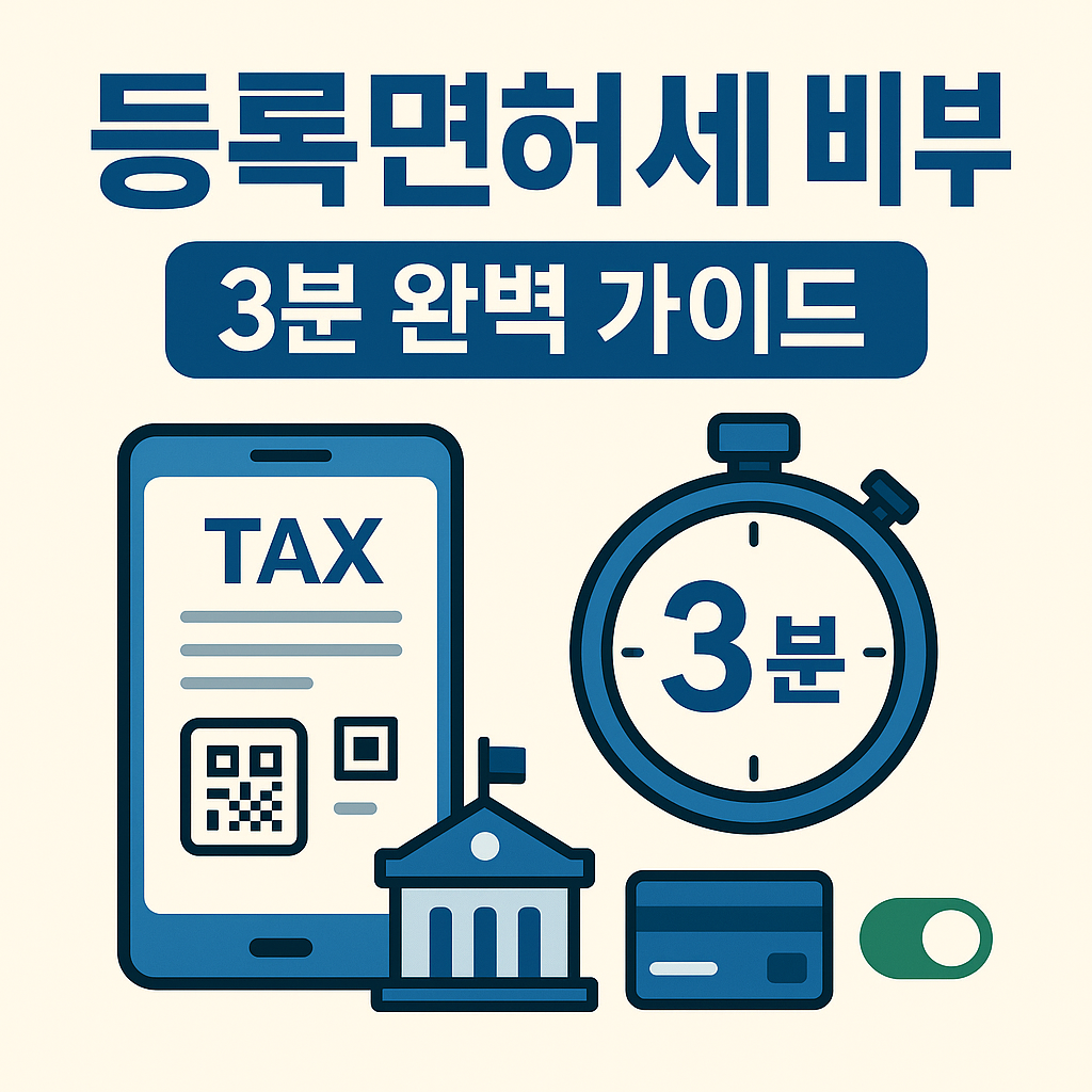 등록면허세 모바일로 3분 만에 납부하는 법