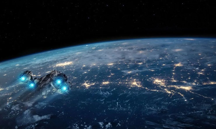 우주를-나는-우주선