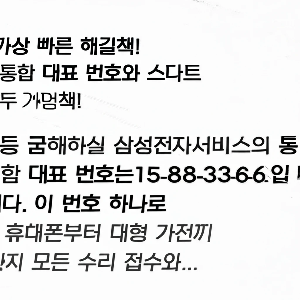 삼성전자서비스 운영 시간 및 센터 방..