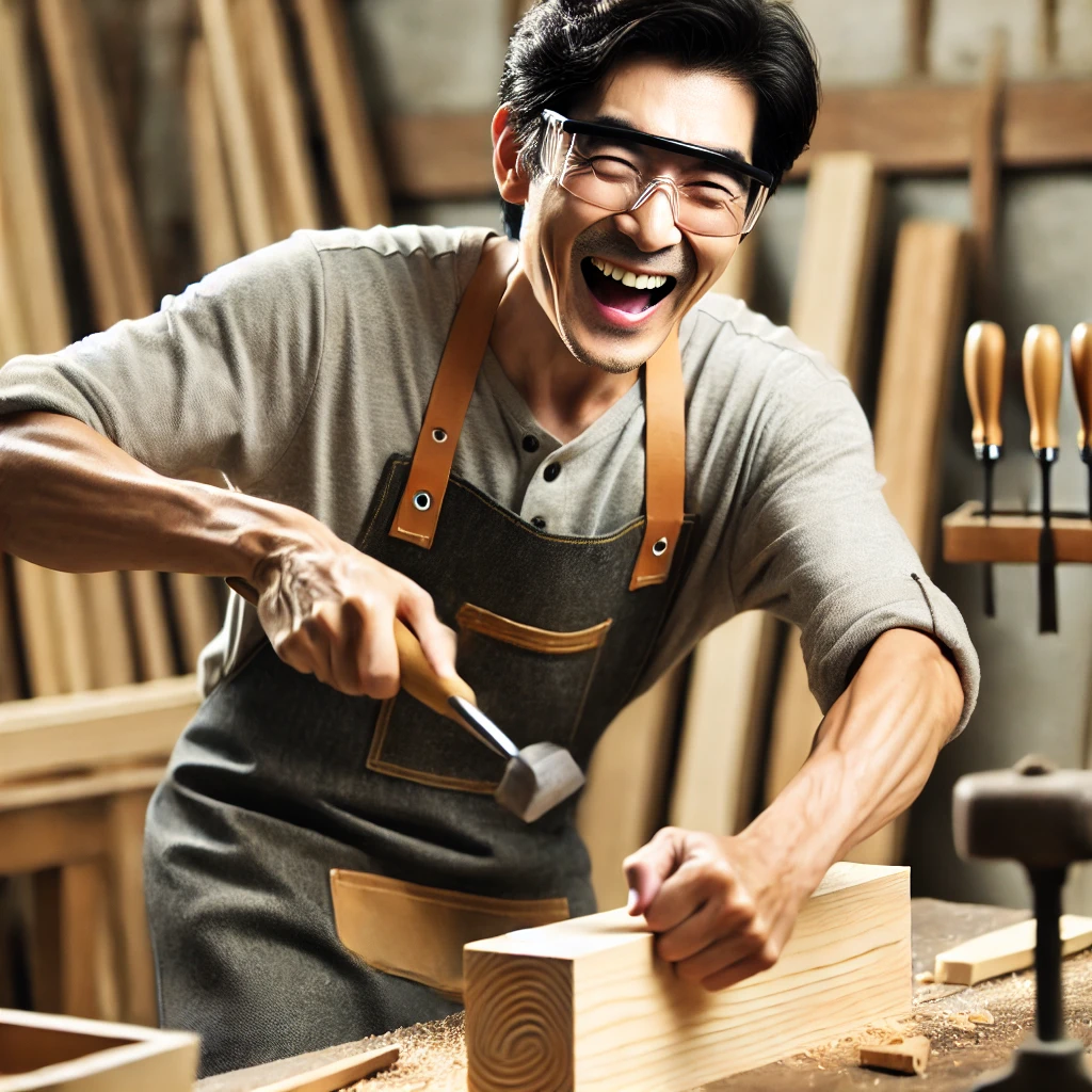 중년층의 목공 기능사 도전 이미지