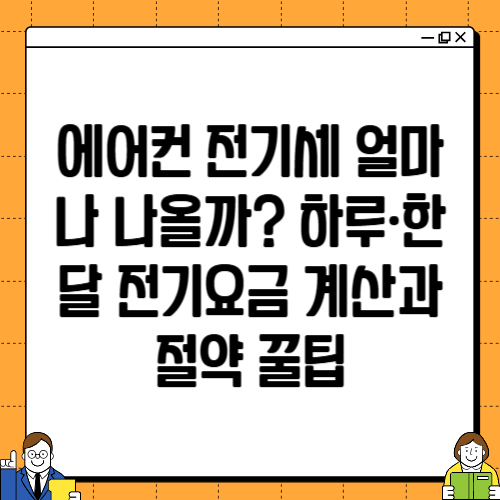 에어컨 전기세 얼마나 나올까? 하루&middot;한 달 전기요금 계산과 절약 꿀팁