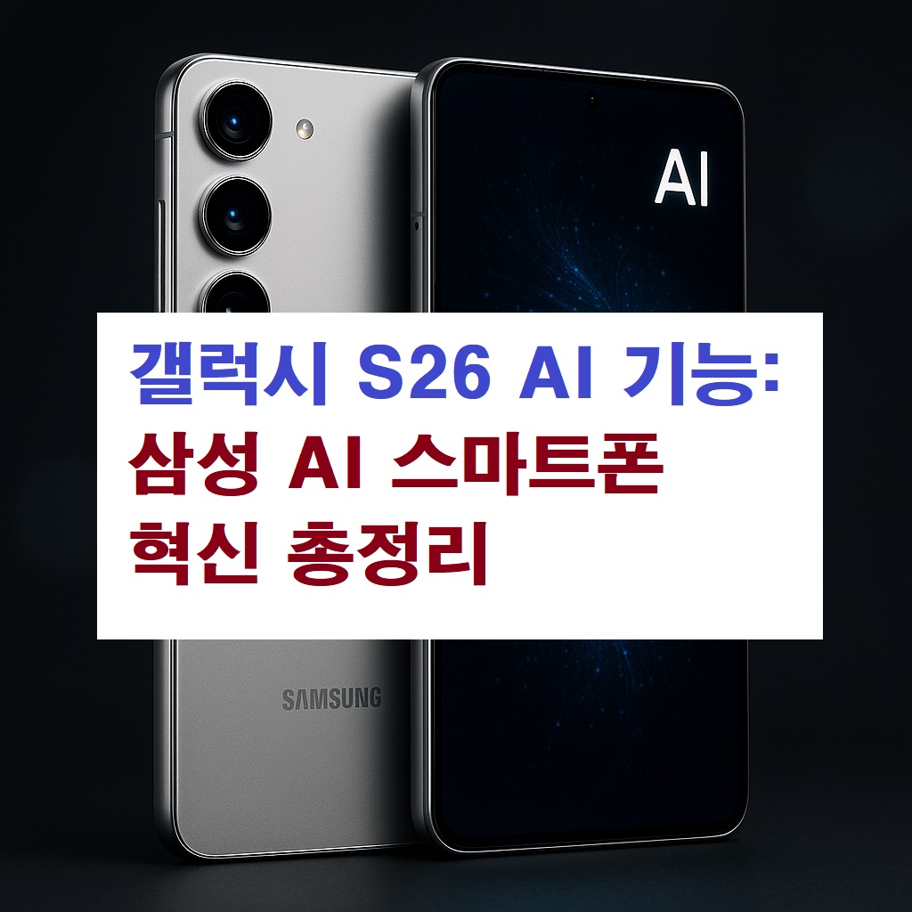 갤럭시 S26 AI 기능: 삼성 2025 AI 스마트폰 혁신 총정리
