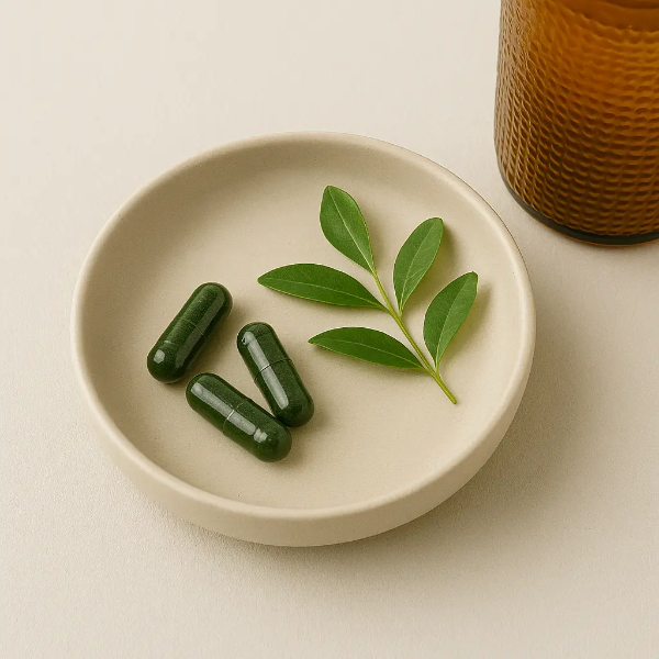 세로토닌 보충에 도움되는 자연 유래 영양제와 식물 이미지