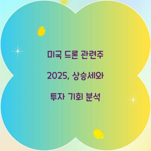 미국 드론 관련주 2025