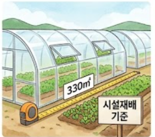 330m^2 시설재배 기준
