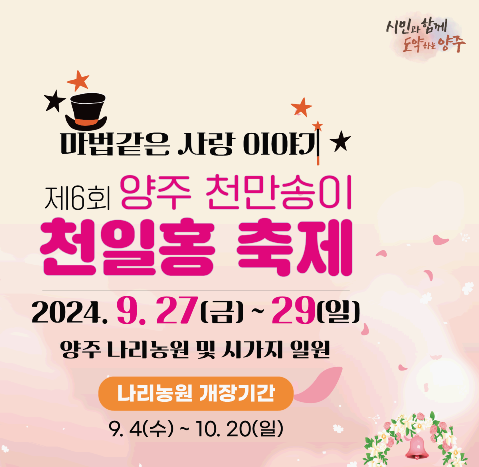 양주 천만송이 천일홍 축제-양주 나리공원