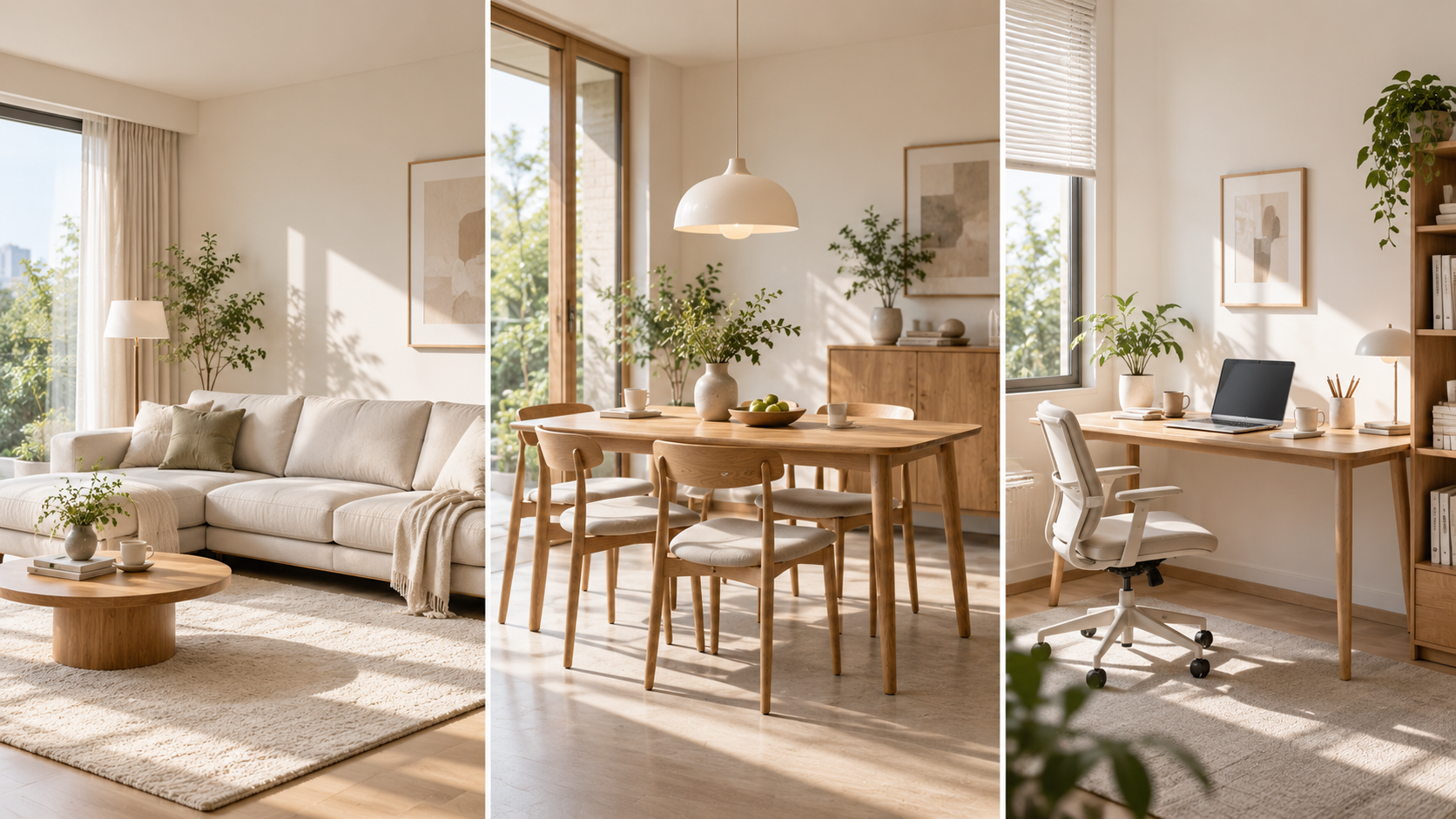 Comparison of actual spaces used by different furniture types