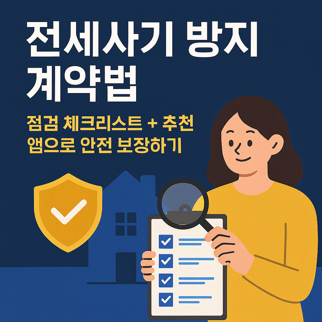 전세사기 예방 계약 점검 체크리스트 + 추천 앱으로 안전 보장하기