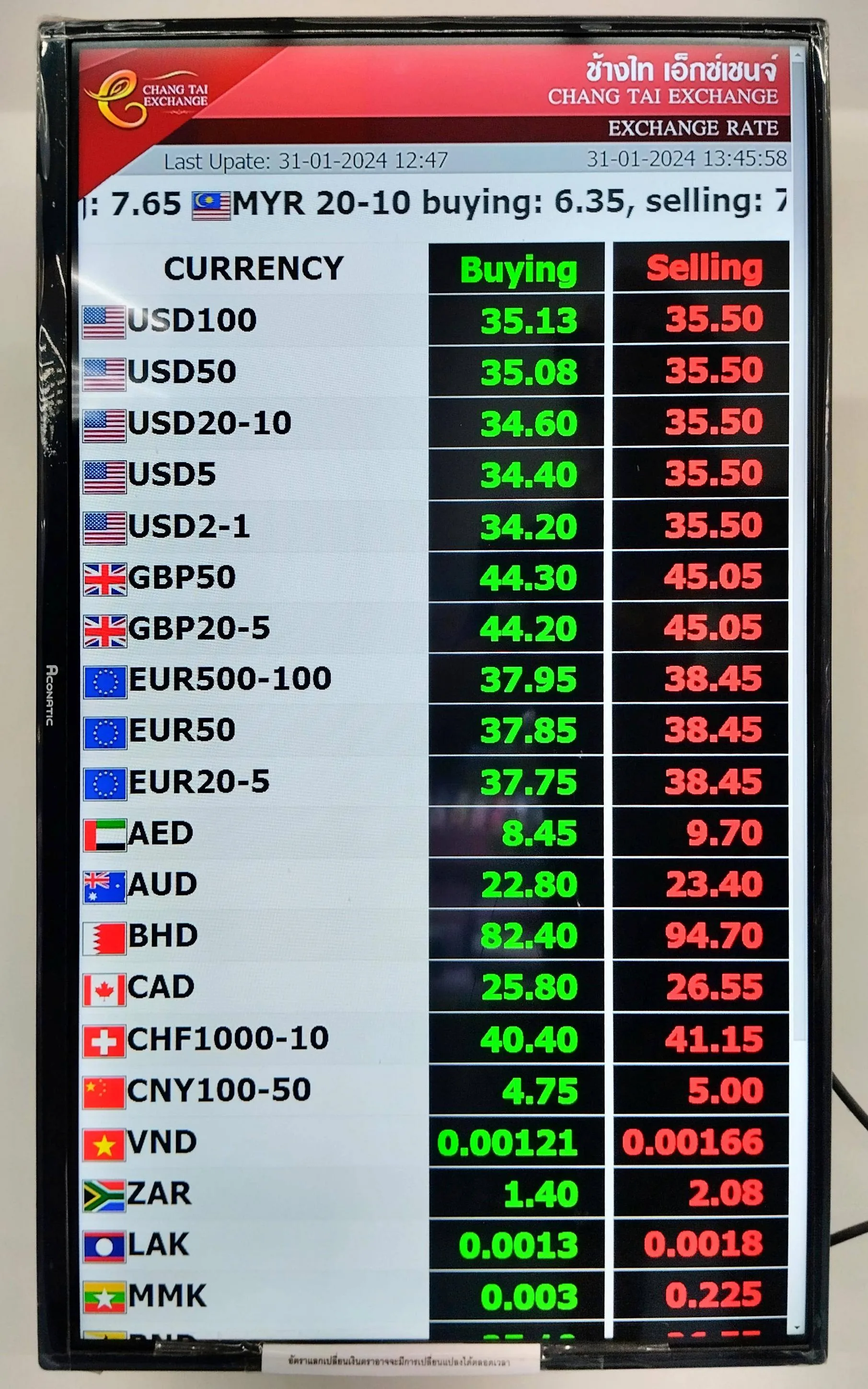 라오스 환율 환전 Vientiane Currency Exchange