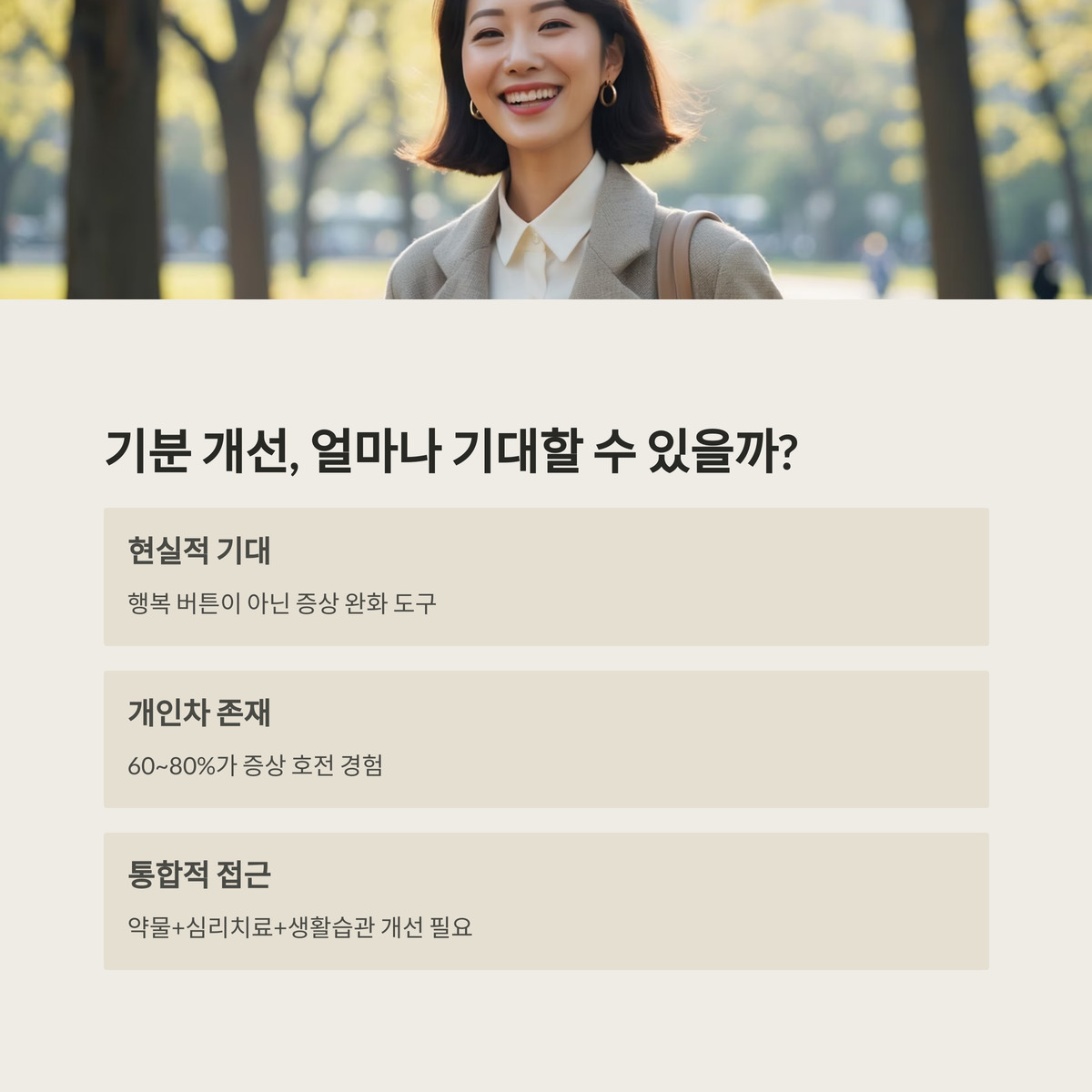기분 개선, 얼마나 기대할 수 있을까?