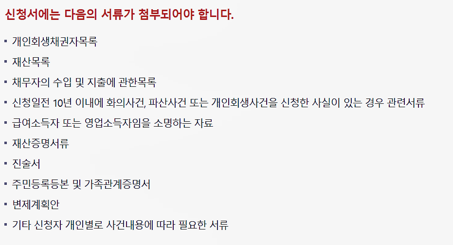 필요 서류