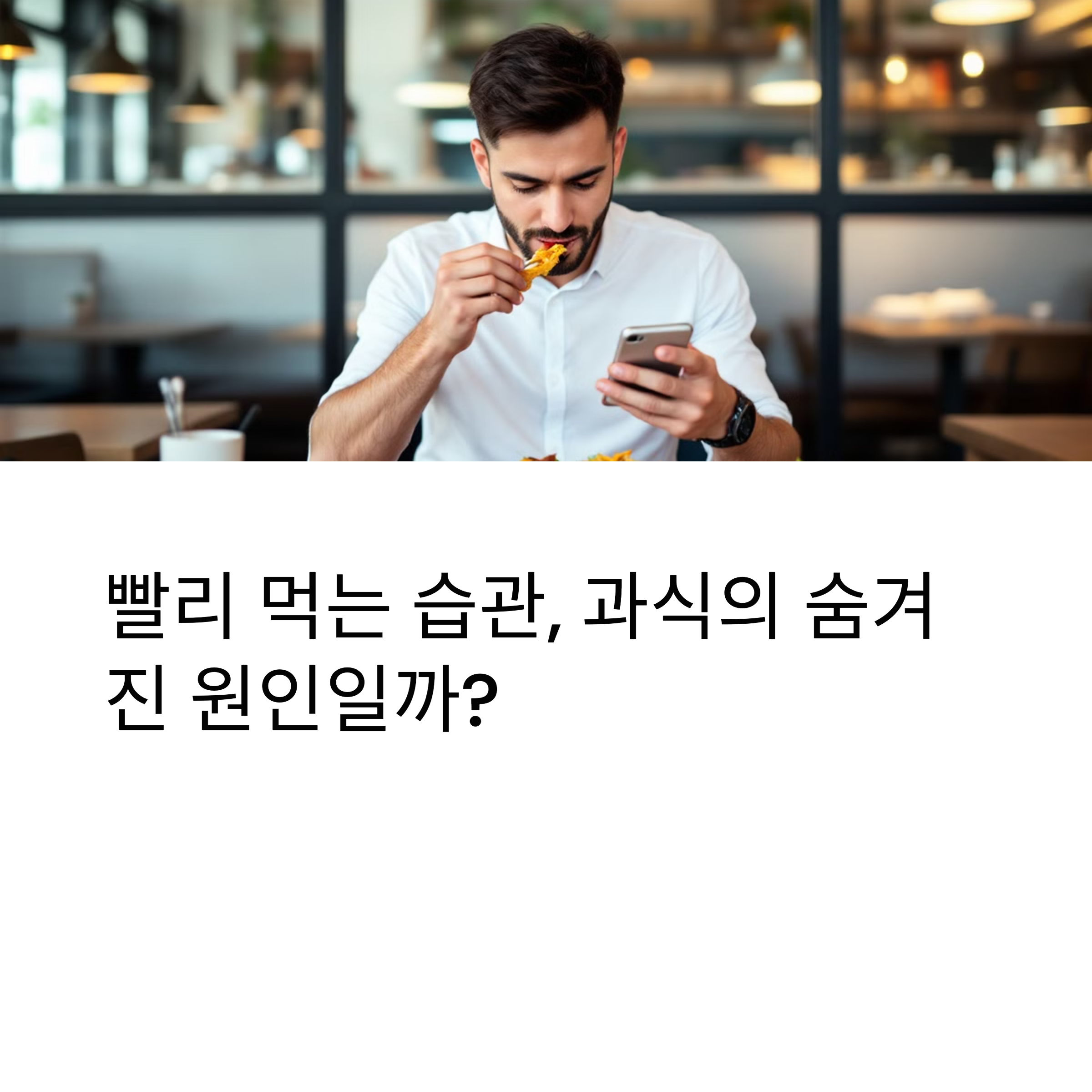 빨리 먹는 습관, 과식의 숨겨진 원인일까?