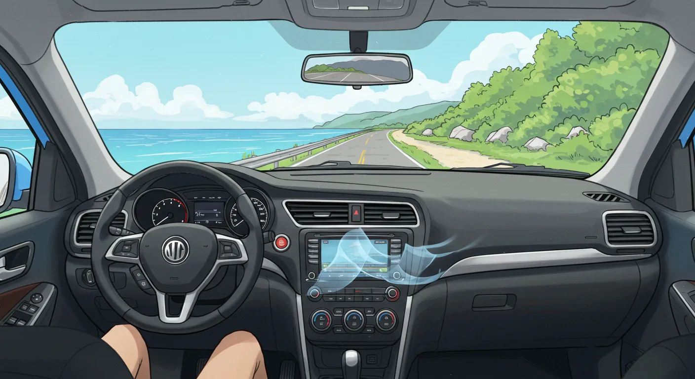 에어컨을 켜고 달리는 자동창