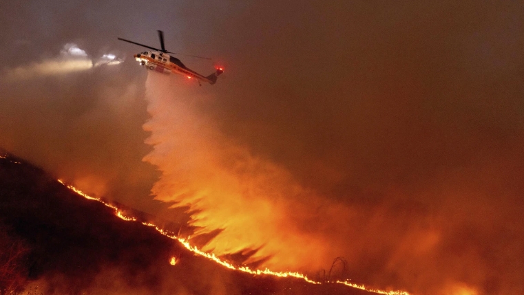 LA 산불 원인 산불지역 지도 위치 진화현황 산불 피해액 -출처: AP 뉴스-