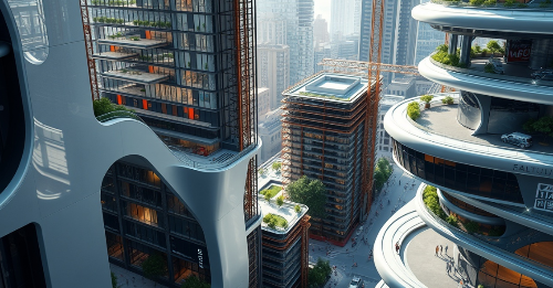 AI 기반 에너지 효율적인 건물 이미지입니다.