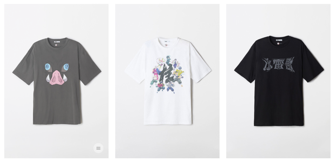 스파오 귀멸의칼날 티셔츠