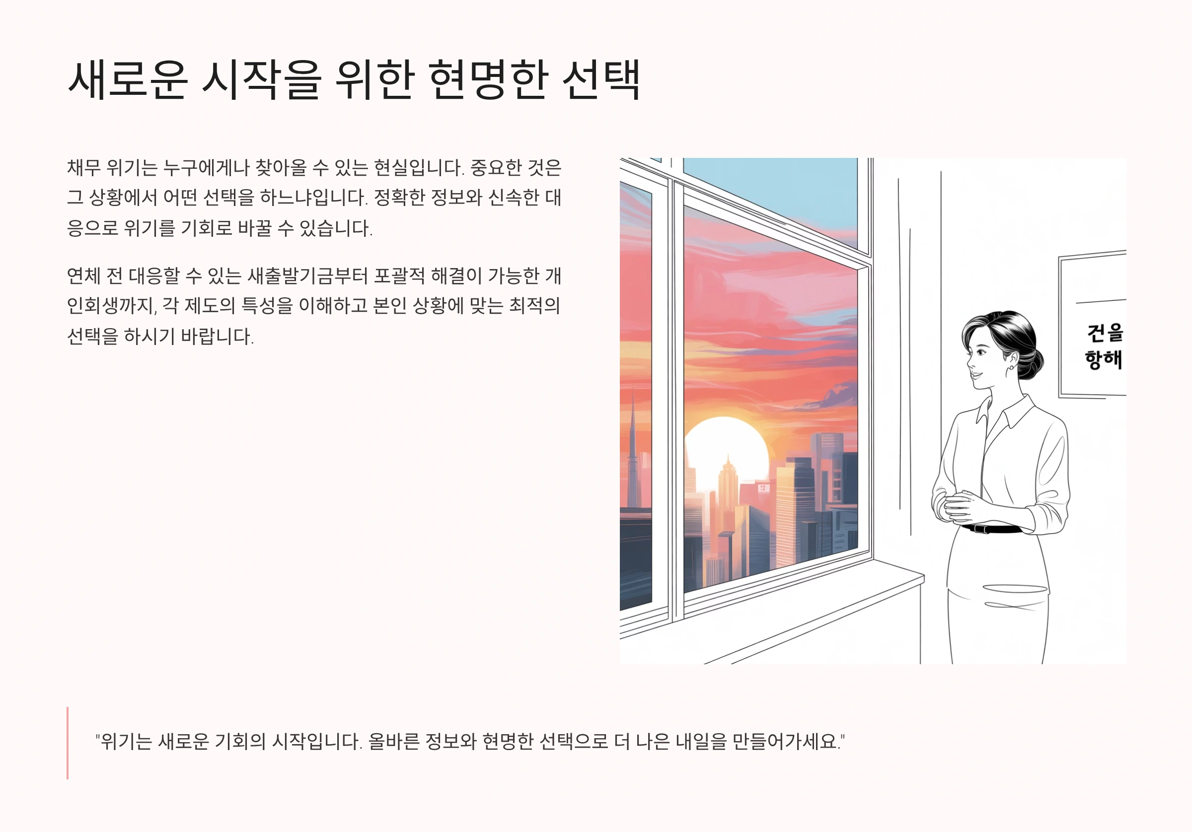 새로운 시작을 위한 선택