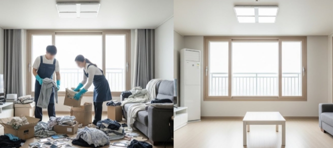 칠곡 고독사청소 후 모습