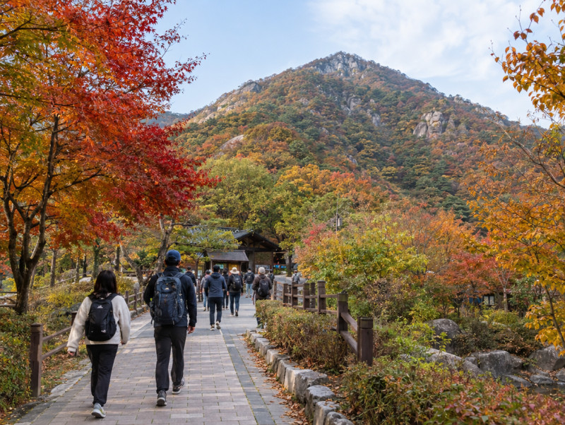소요산역 1번 출구에서 일주문까지