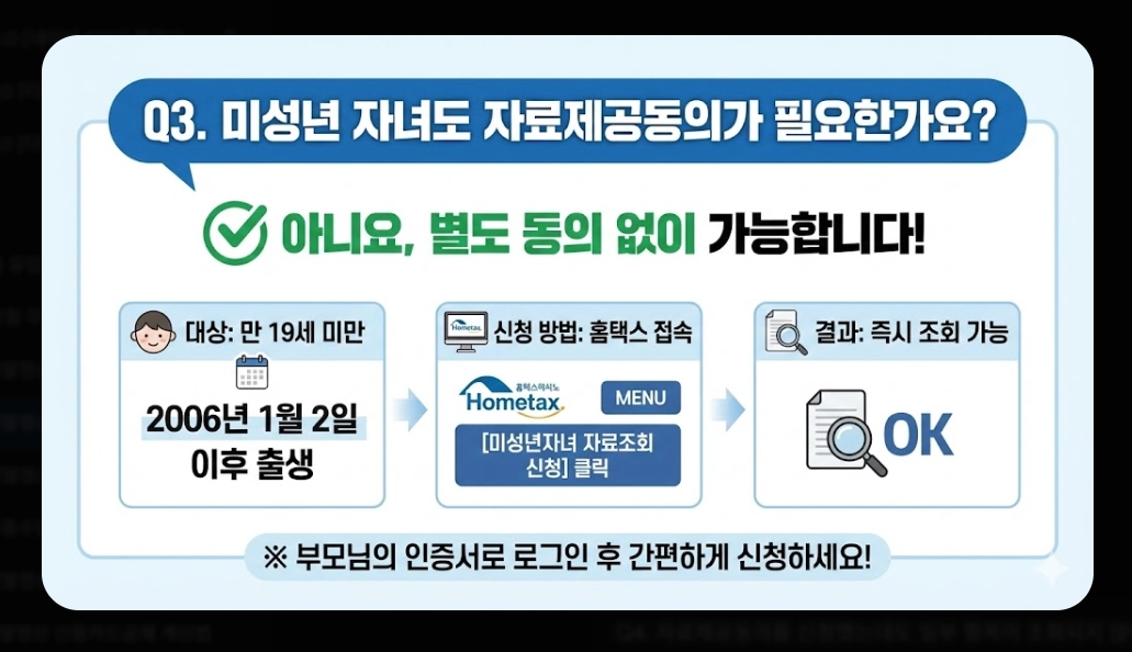 2026 연말정산 자료제공동의 신청방법 완벽 정리