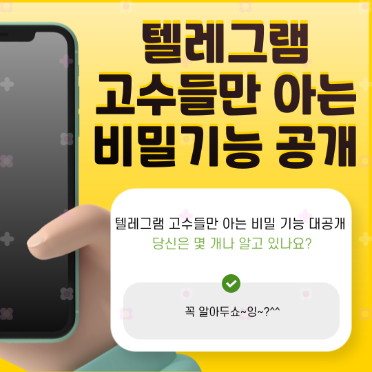 텔레그램 고수들만 아는 숨겨진 기능 15가지
