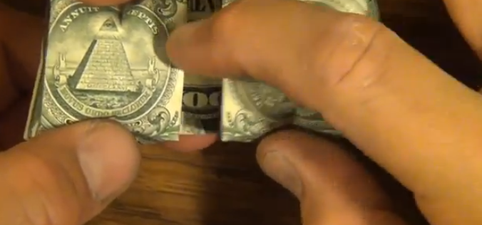 지폐나 달러로 선물 접는과정