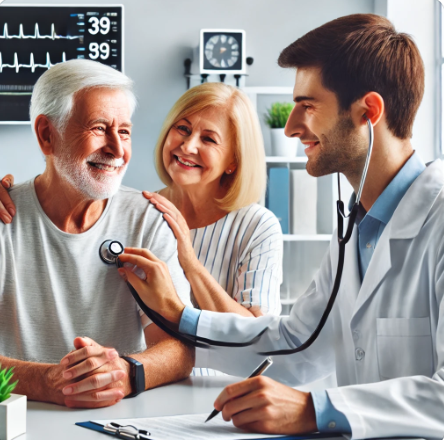 부모님이 건강검진 받는 이미지