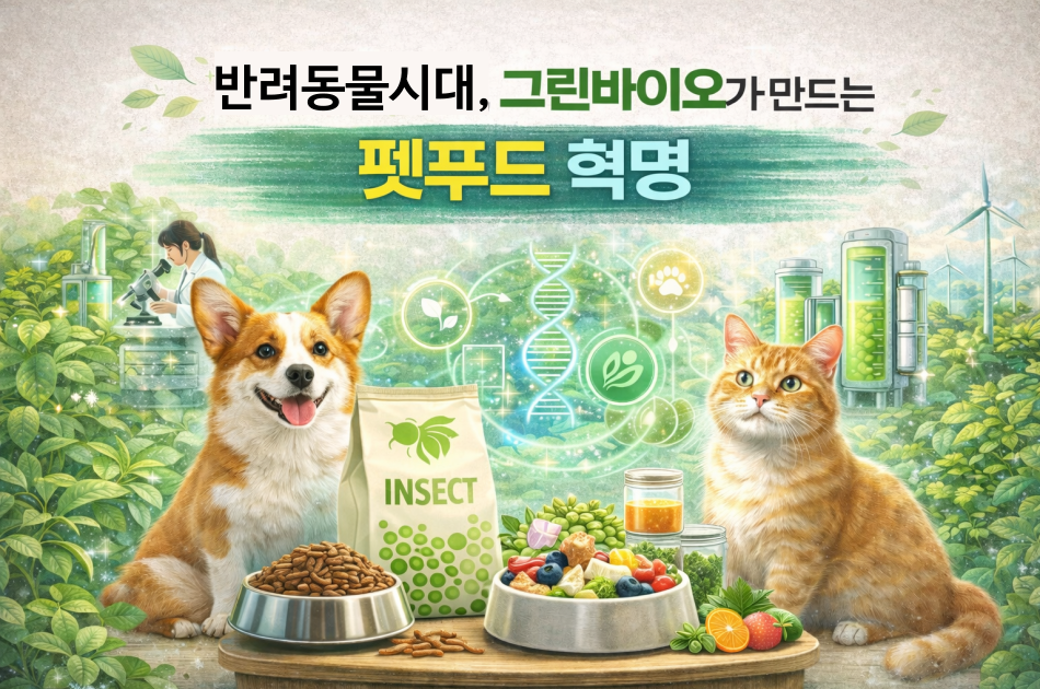 펫푸드 혁명: 그린바이오 기술로 여는 반려동물 시대의 새로운 미래 설명이미지