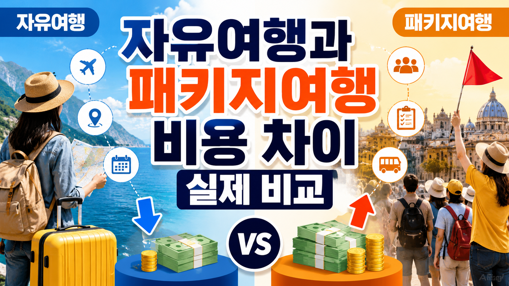 자유여행 vs 패키지여행, 돈이 얼마나 다를까 내가 계산해봤어요