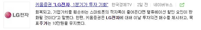 LG전자우 주가 전망